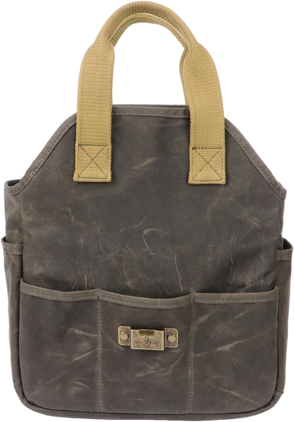 Tourbon Waxed Canvas Garden Tool Bag Gardening Tools Storage Tote with 5 Interior and 6 Exterior Pockets Multi-Functional Organizer for Gardener Florist Workshop