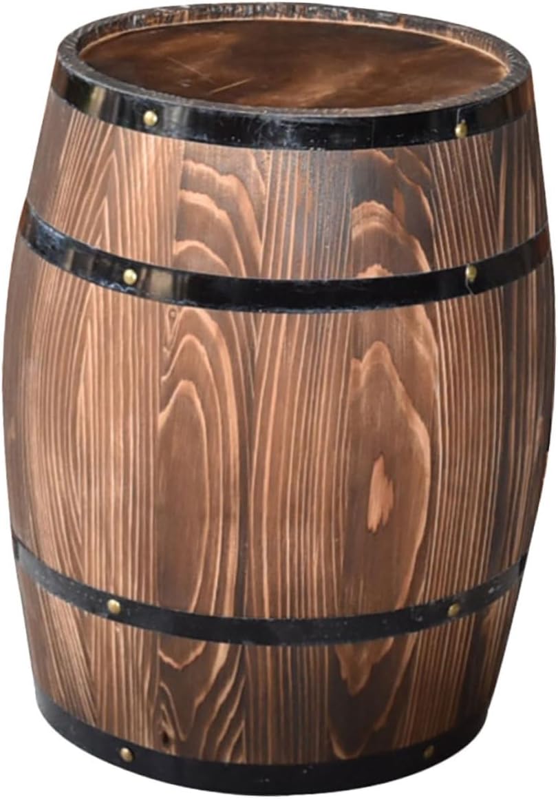 Wooden Barrel Planter Oak Aging Barrels bar Barrel Succulent Pot Small Wooden Bucket Gardening Planter Barrel Shape Plant Pot Wine Barrel for bar Whisky Floor Trim Antique