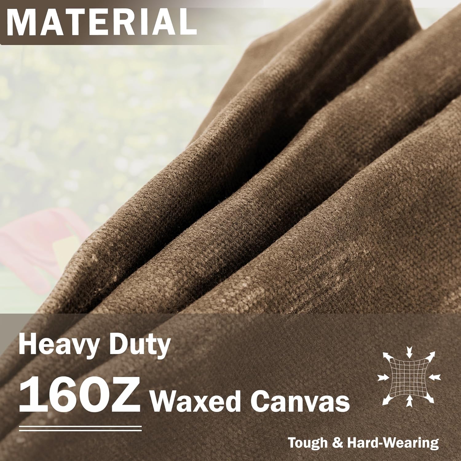 Canvas Garden Tool Bag, 16OZ Waxed Canvas Garden Tools Storage Tote - with 3 Inner Slots + 8 Outer Pockets, Multi-Functional Tool Organizer Bag for Gardener Florist Workshop, Grey, 9.5 x 6 x 15.5 In